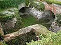 remains of walls and subterranean passages