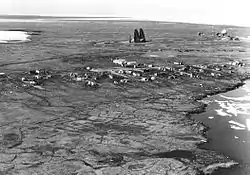 Aerial view of Kaktovik and Barter Island LRRS.