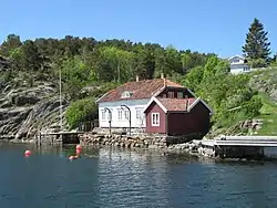 View of the village shoreline