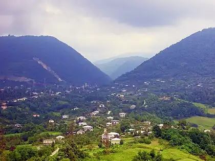 Kamani village and surrounding mountains