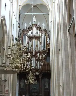 A picture of the organ at Bovenkerk, Kampen. One of the organs that have been recorded for Hauptwerk