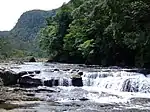 Kampire-no-taki: A section of the Kampire waterfall on the Urauchi River