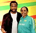 Kamuzu Kass with African first women Olympic Gold medalist and current Ethiopian Athletics Federation President Derartu Tulu