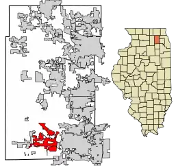 Location of Sugar Grove in Kane County, Illinois