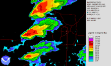 Animated weather radar data