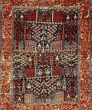 Karaja carpet with Bid Majnūn, or "weeping willow" design