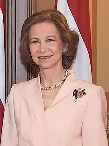 A photograph of Sofía aged 71