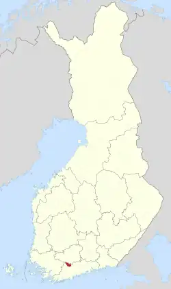 Location of Karkkila in Finland