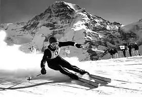 Image 8Karl Schranz running the Lauberhorn in 1966 (from Alps)