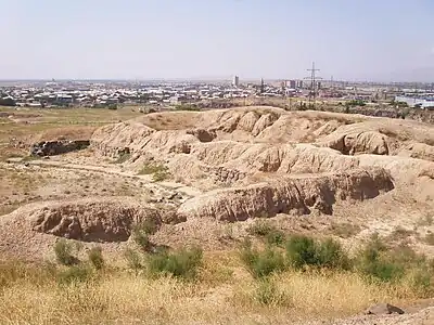 View of Karmir Blur from on top of the hill