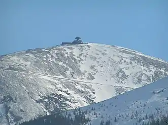 Śnieżka - the highest summit next to the trail