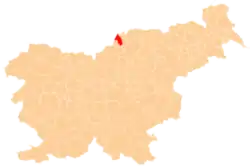 The location of the Municipality of Prevalje