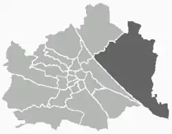 Location of the district within Vienna