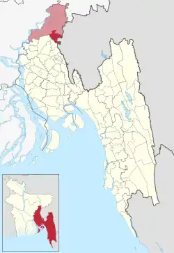 Location of Kasba upazila