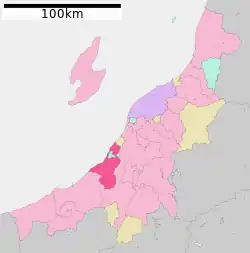 Location of Kashiwazaki in Niigata