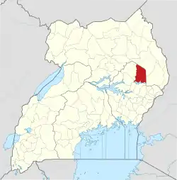 District location in Uganda