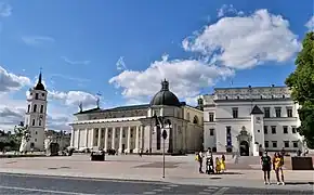 Side view of Vilnius Cathedral