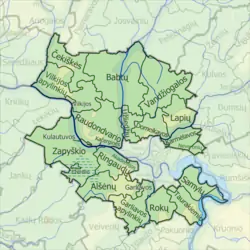 Map of Kaunas district municipality