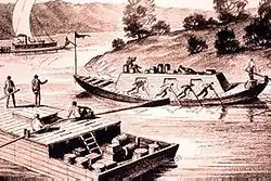 While on the Ohio River and later the Mississippi, Peter Alston joined Samuel Mason and his gang of river pirates, chose flatboats, keelboats, and rafts, as profitable targets, to attack, because of the valuable and plentiful cargo on board.