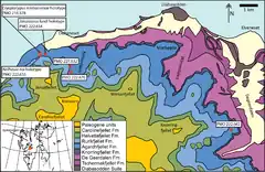 Map of fossil locality