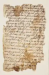 page of handwritten text