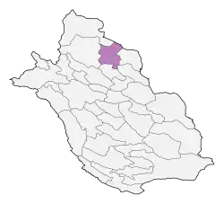 Location of Khorrambid County in Fars province