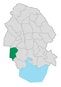 Location of Khorramshahr County in Khuzestan province