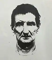 A mug shot of a man