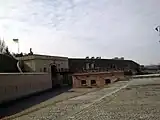 The Main gate and the wall to the Hospital fort (view from the East)