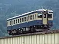 KiHa 52 125 in JNR two-tone blue & beige livery in August 2008