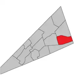 Location within Kings County, New Brunswick.