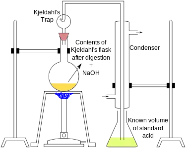 Kjeldahl distillation