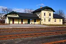 Viktring station in suburban Klagenfurt