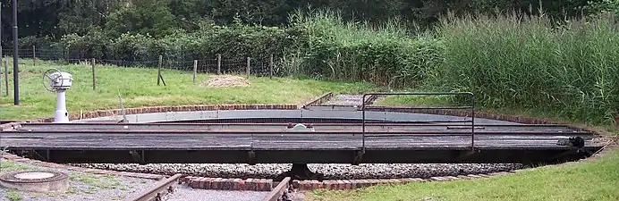 A small turntable at the Bocholt textile museum