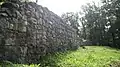 Ruins of a stone wall of Košice Castle at Hradová