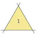 3 lines, 1 triangle