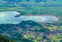 Kochel on the shore of Kochelsee