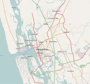 Vallarpadam is located in Kochi