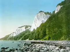 Photograph of the beach at Stubbenkammer in 1900