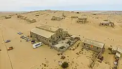 An aerial view of Kolmanskop