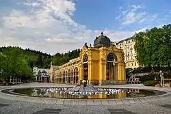 Colonnade with Singing Fountain