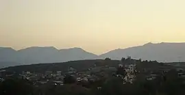 A view of Kontariotissa, with Mount Olympus seen.