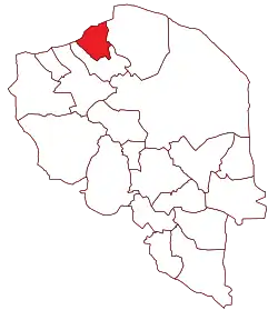 Location of Kuhbanan County in Kerman province