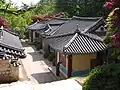 The modern museum building on the Dosan Seowon compound.