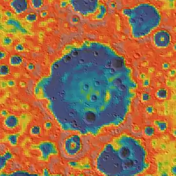 Gravity map based on GRAIL