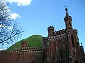 View of Kościuszko Mound, with Bronisława Chapel at its foot