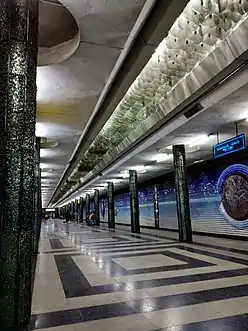 Image 21A classical design of Kosmonavtlar station built in 1984 (from Tashkent Metro)