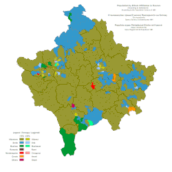 Ethnic structure of Kosovo and Metohija by settlements 1981.