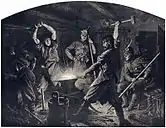 Artur Grottger, "Kucie kos" ("Forging of Scythes") during the January Uprising