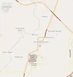 Location of Kot Ameer Hussain on map